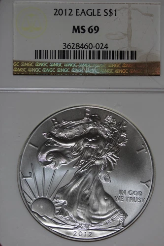 2012 NGC MS69 AMERICAN SILVER EAGLE #B49210