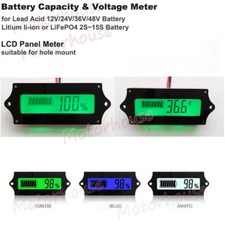 Lcd Lead Acid Lifepo4 Lithium Li-ion Battery Volt Meter Capacity Level Indicator
