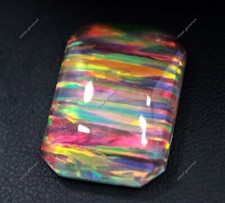 21 Ct CERTIFIED Opal Cabochon Cut Natural Multi-Color Loose Gemstone