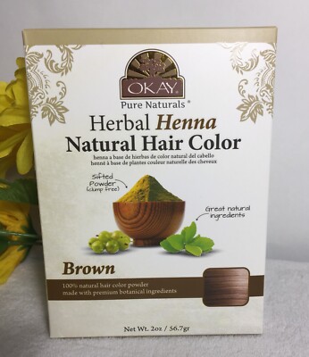 OKAY - Herbal Henna Natural Hair Color - ROSE BROWN - 2oz (56.7gr)