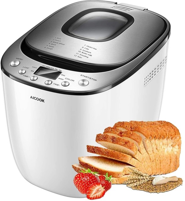 2 LB Automatic Bread Dough Maker Stainless Steel Programmable Bread