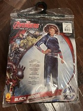 Avengers Black Widow Age Ultron Costume;girls Med8-10 Jumpsuit Shoe Covers NEW