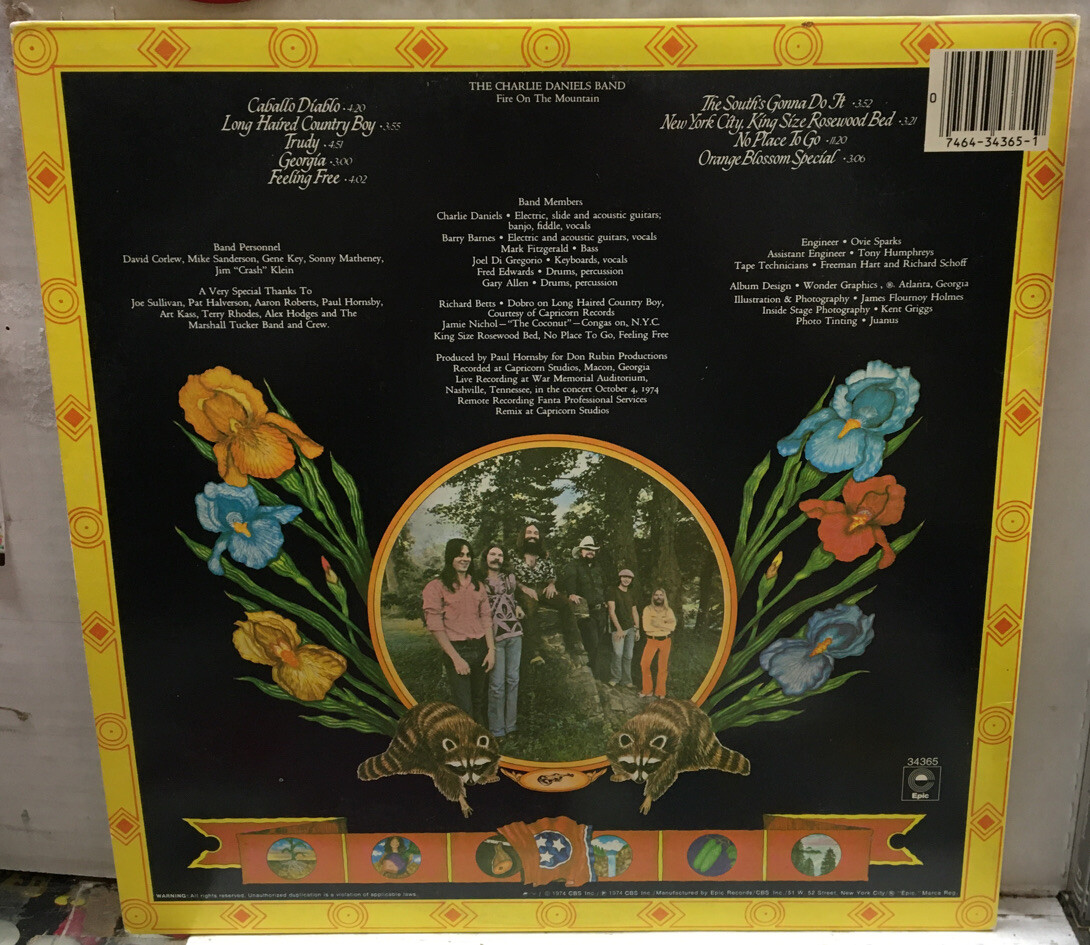 The Charlie Daniels Band Fire On The Mountain Reissue Record The Charlie Daniels Band Fire On The Mountain Reissue Record