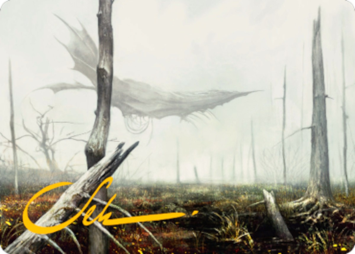 MTG ART SERIES, SWAMP Gold Stamped Signature By Seb Mckinnon. 2H