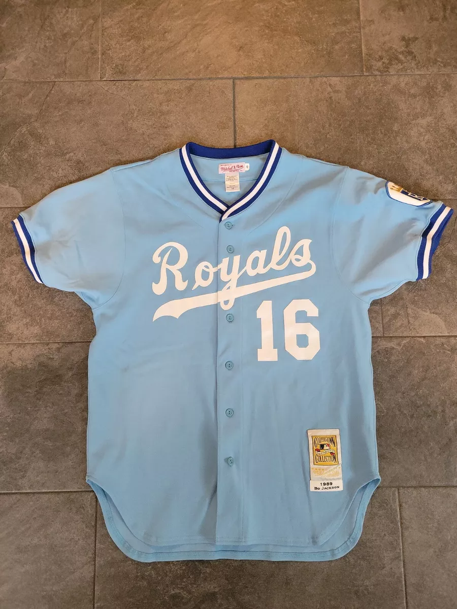 Throwback Bo Jackson Kansas City Royals #16 Blue Mens XL Baseball