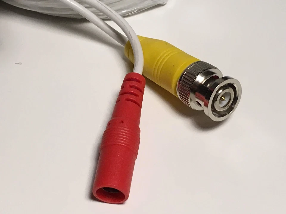 SAMSUNG BNC MALE CAMERA CABLE DUAL COAXIAL VIDEO POWER 60FT SDH-C85100BFN WHITE - Image 2 of 4