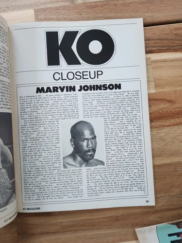 KO Boxing Sport Magazine February 1987 Honeyghan Curry Czyz Marv Johnson Poster  - 画像6/8