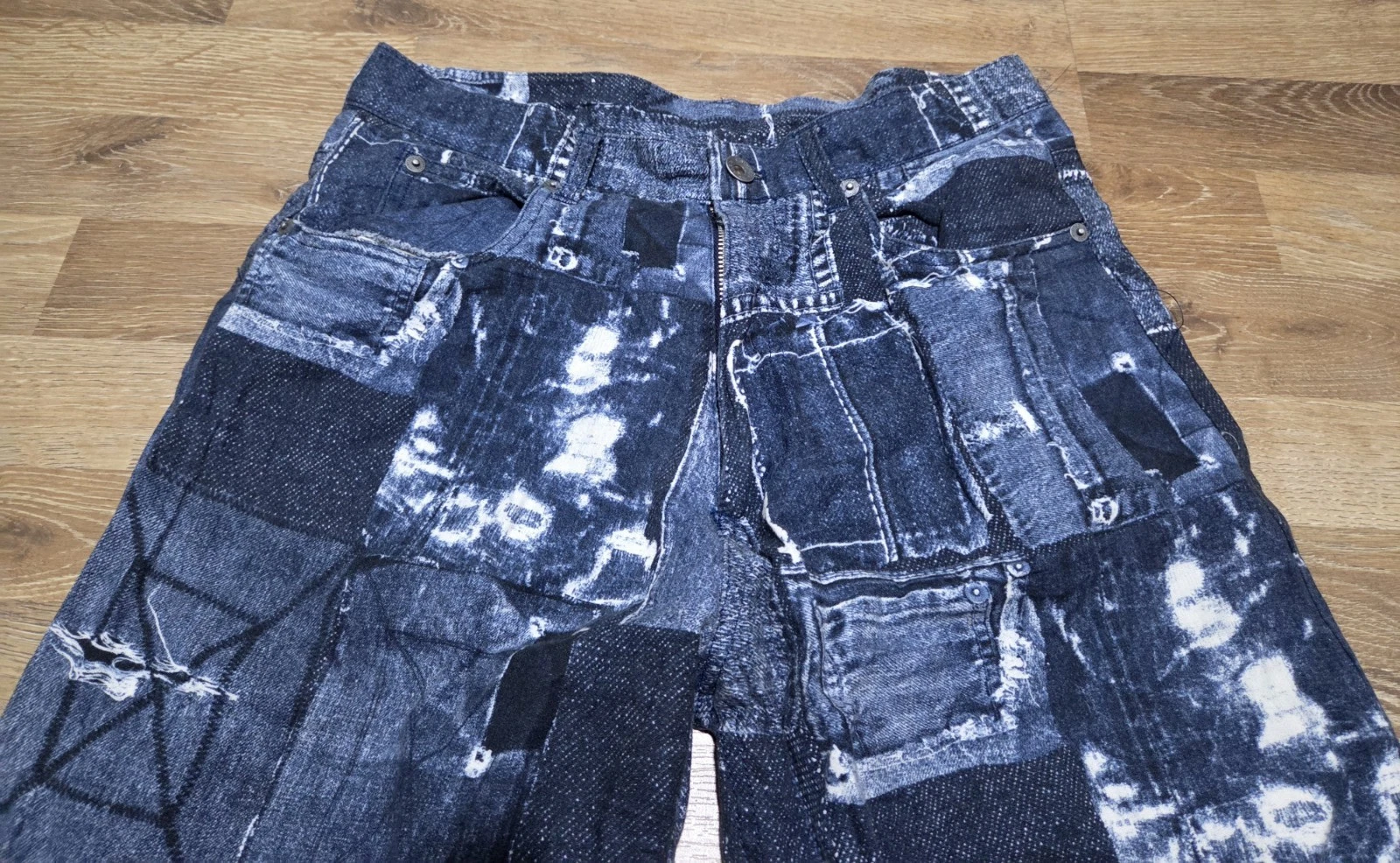 SACAI Pantaloni poesia True Vintage OG designer giapponese marca CC Kansai Yamamoto stampa completa