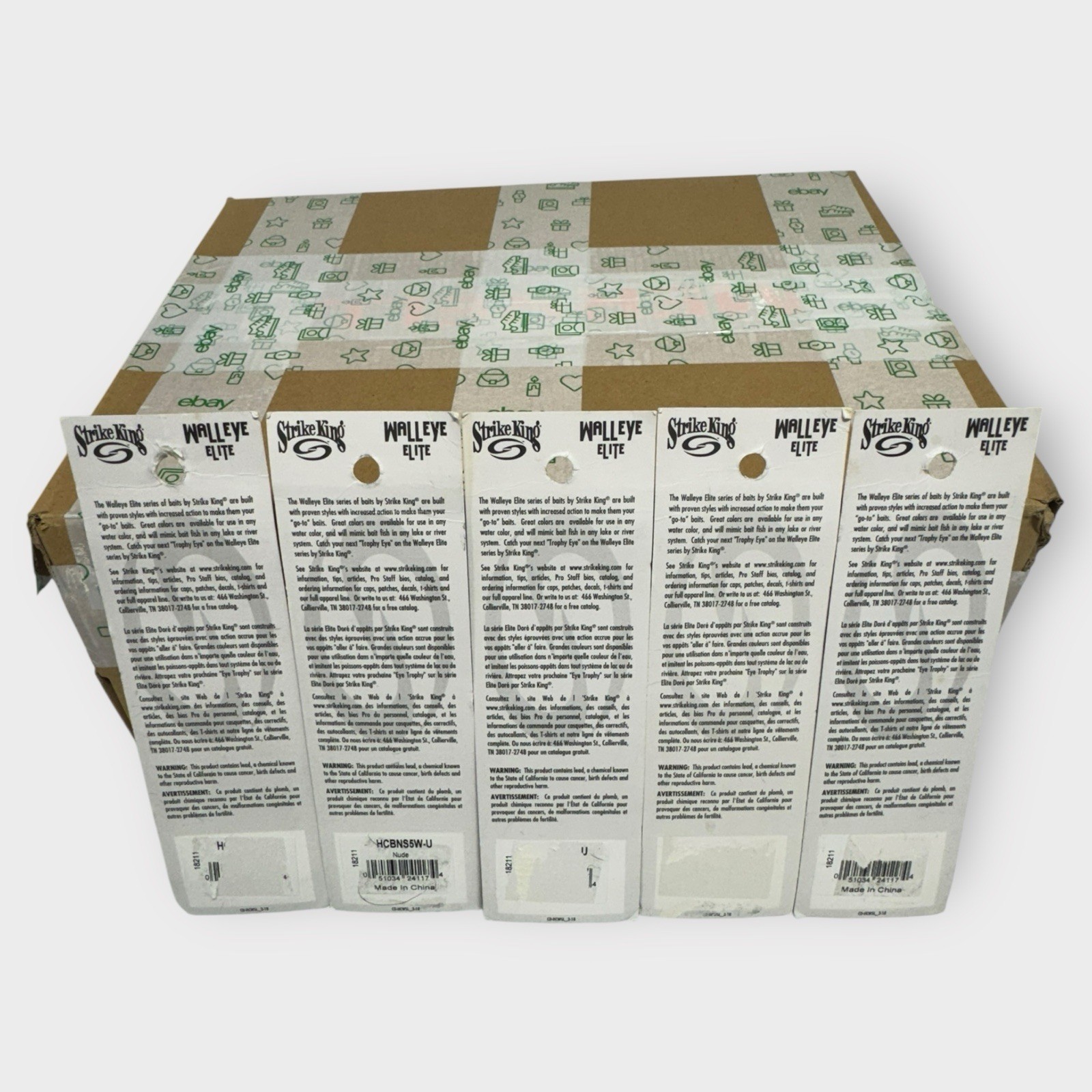 (LOT OF 5) STRIKE KING WALLEYE ELITE BANANA SHAD HCBNS5W-U NUDE I1140 - Image 2