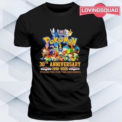 Poke*mon 30Th Anniversary 2026 Pika*chu Mewtwo Eevee Mew Dragonite Shirt