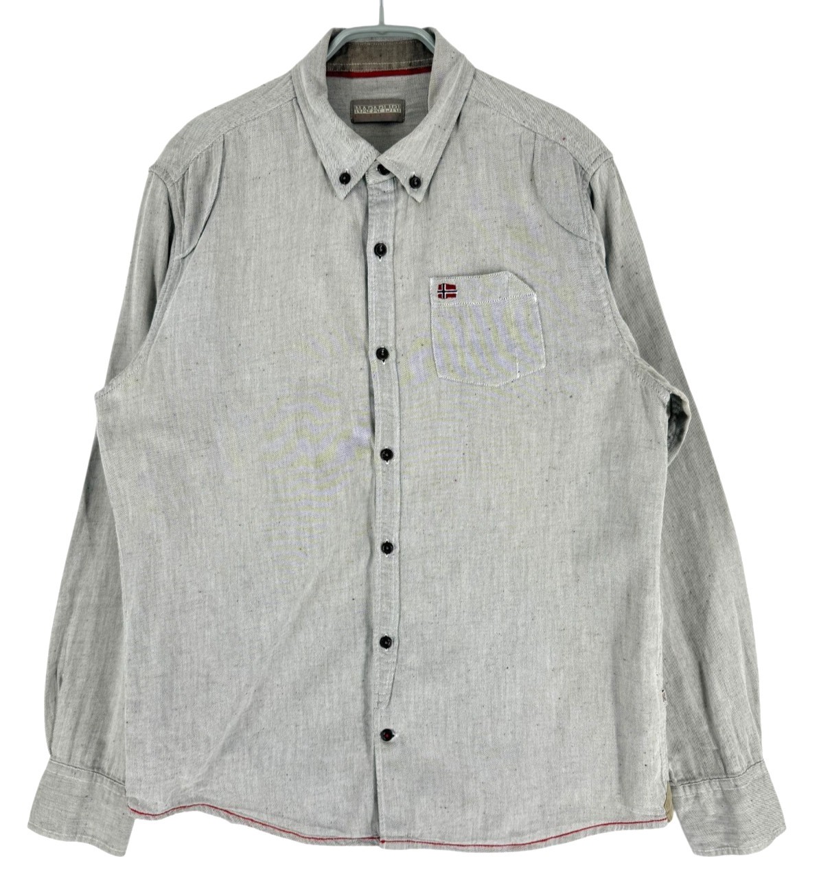 Napapijri Mens Long Sleeve Casual Shirt Size L
