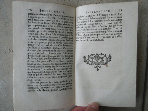 INSTRUCTIONS POUR LES SOEURS TOURIERES de la Visitation Sainte-Marie. Toul 1749. - Afbeelding 6 van 7