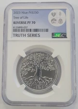 2023 NIUE 1 oz PLATINUM TREE OF LIFE REVERSE PROOF NGC PF 70 Only 333 Minted