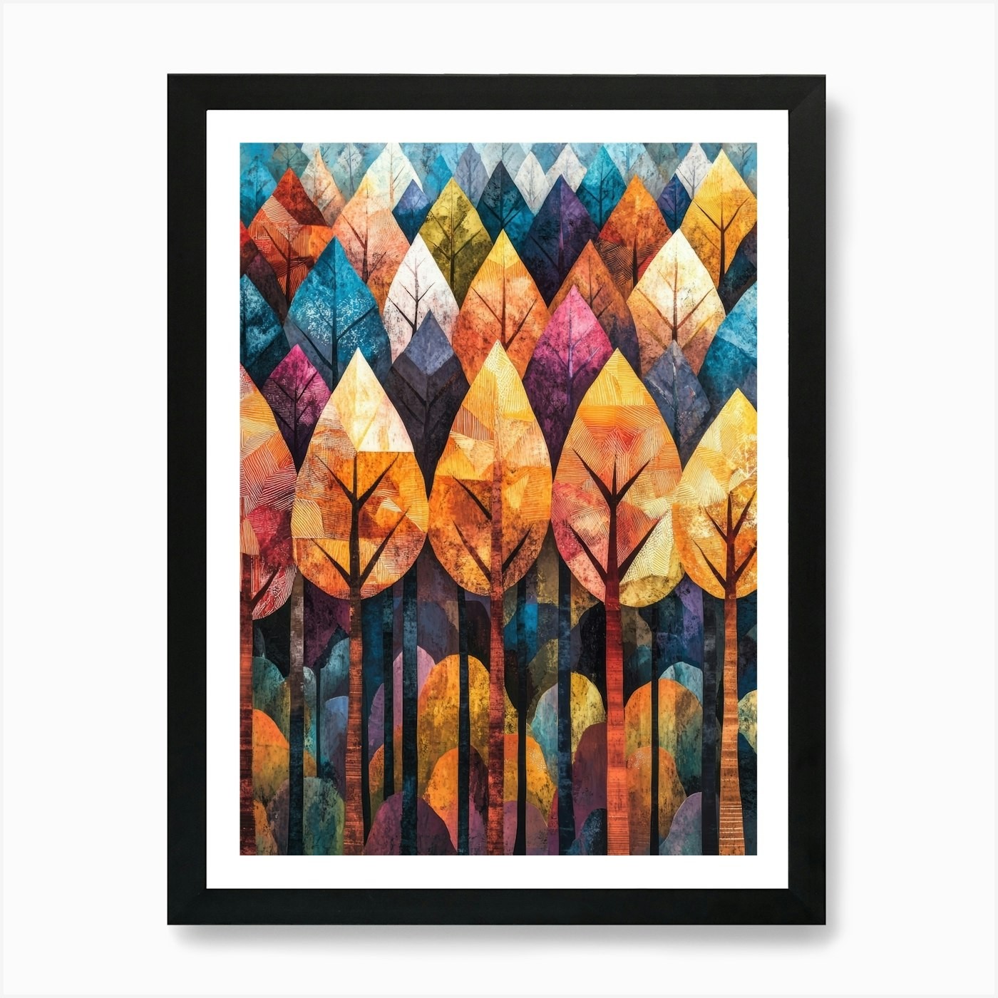 Autumn Trees 8 Art Print Framed Wall Art Poster Canvas Print Picture