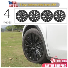 4PCS Hub Cap Design for Model Y(2020-2024) Wheel Cover 19 inch Turbine Hubcaps