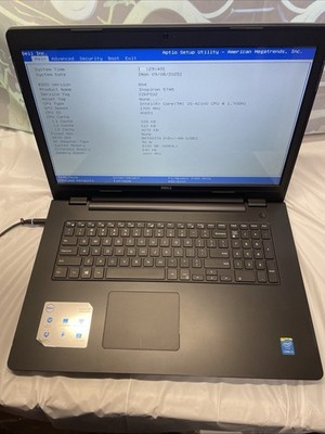 Dell 17 inch BIG SCREEN i5 8GB Ram 250GB SSD Win 11 Laptop Notebook w/AC Adapter