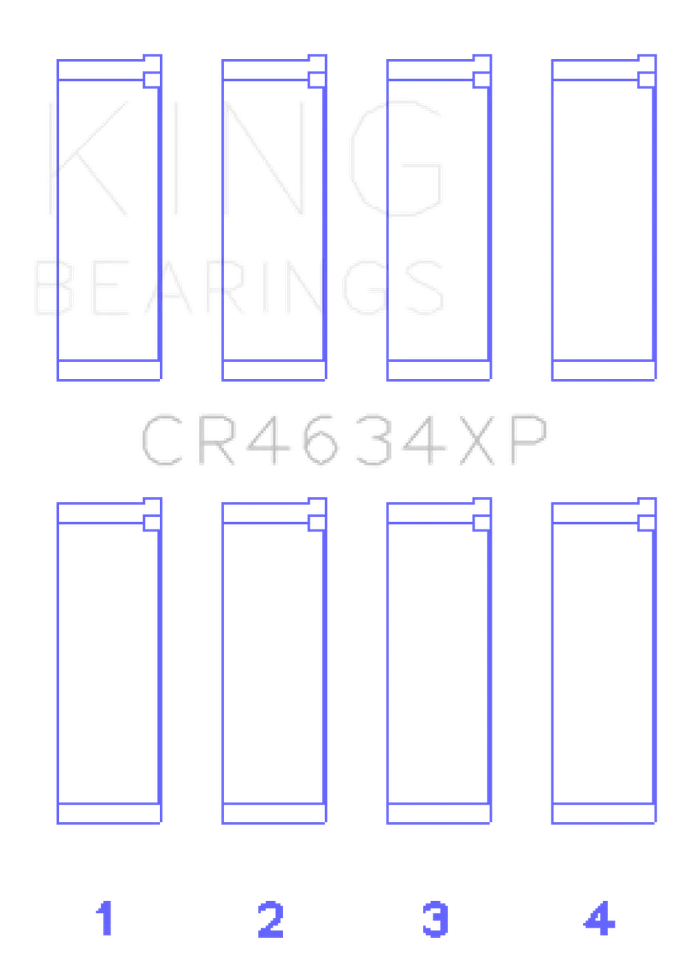 King Engine Bearings G4KF Connecting Rod Bearing Set +0.25mm for Hyundai Sonata - Изображение 3 из 4