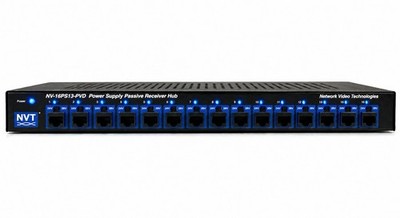 NVT NV-16PS13-PVD Power Supply Passive Receiver Hub, 325W, BNC, LED, Black