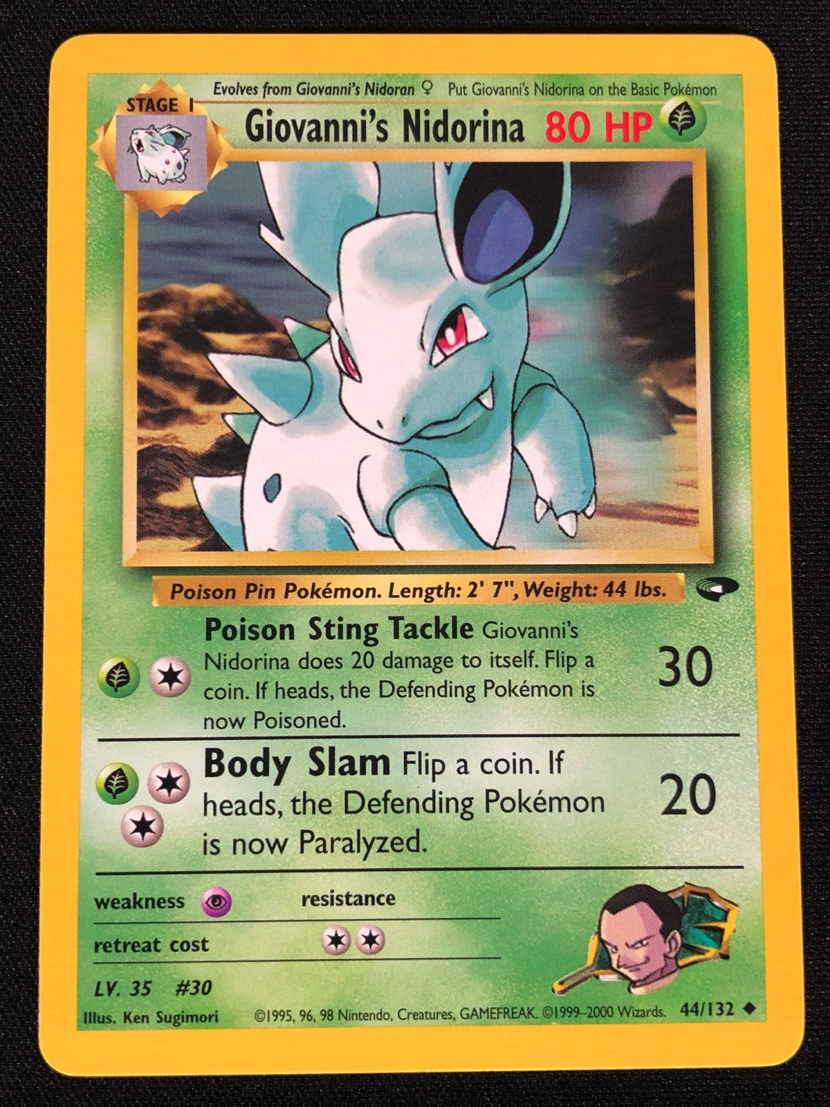 Pokemon Giovanni's Nidorina 44/132 Common (NM)