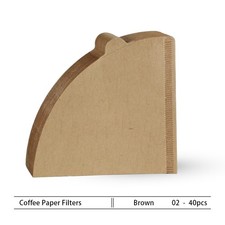 40/100pcs Coffee Filter Paper V-Shaped Pour Over Drip Filters