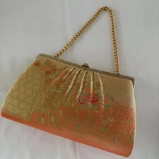 Japanese-style bag handbag handbag carry-on orange gold formal