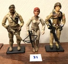 GI Joe ARAH Custom Desert Camo Figure Set Including Stalker and Scarlett