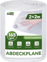 Abdeckplane Transparent 2X2M Wasserdicht ReißFest Uv-Stabilisiert
