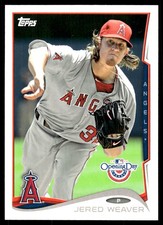 Jered Weaver 2014 Topps Opening Day #18 Angels MLB READ FREE SHIP AutographDen