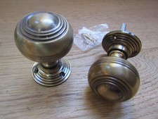 ANTIQUE BRASS Door Knobs rim lock door knobs classic retro rustic antique vintag
