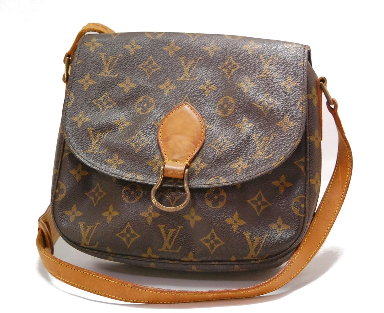 Authentic Louis Vuitton Monogram Saint Cloud GM Shoulder Bag TH0961 0418a