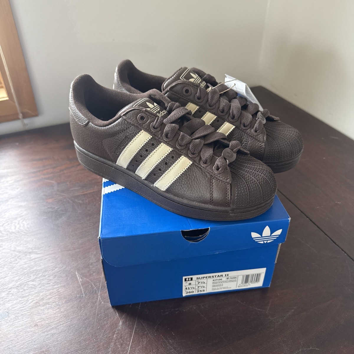 New Adidas Superstar II Shoes - Brown (JH7696) Foot Locker Exclusive