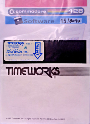 COMMODORE 128 -- WORD WRITER 128 WITH SPELL CHECKER (TIMEWORKS - DISK)
