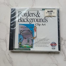 Borders & Backgrounds Clip Art Vintage Software NEW Sealed CD ROM Windows IBM