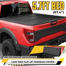 Flip-up Hard Tonneau Cover For 09-26 Dodge Ram 1500 5.7ft67.4 Bed Low Profile