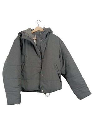 United Colors of Benetton Damen Steppjacke Kapuze Gr. S grau meliert