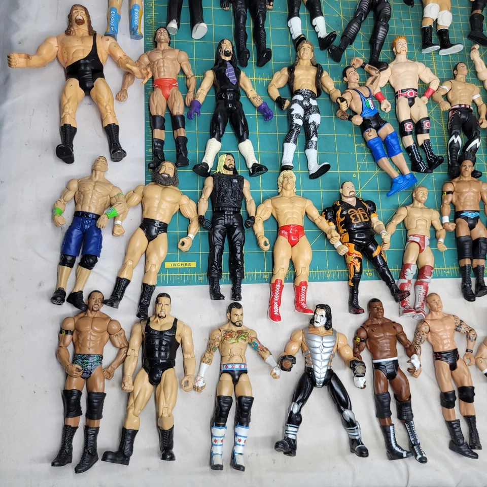 Huge WWE Lot Of 54 Wrestling Figures Elite Etc Mattel Undertaker Big Show Used - Image 3 of 4