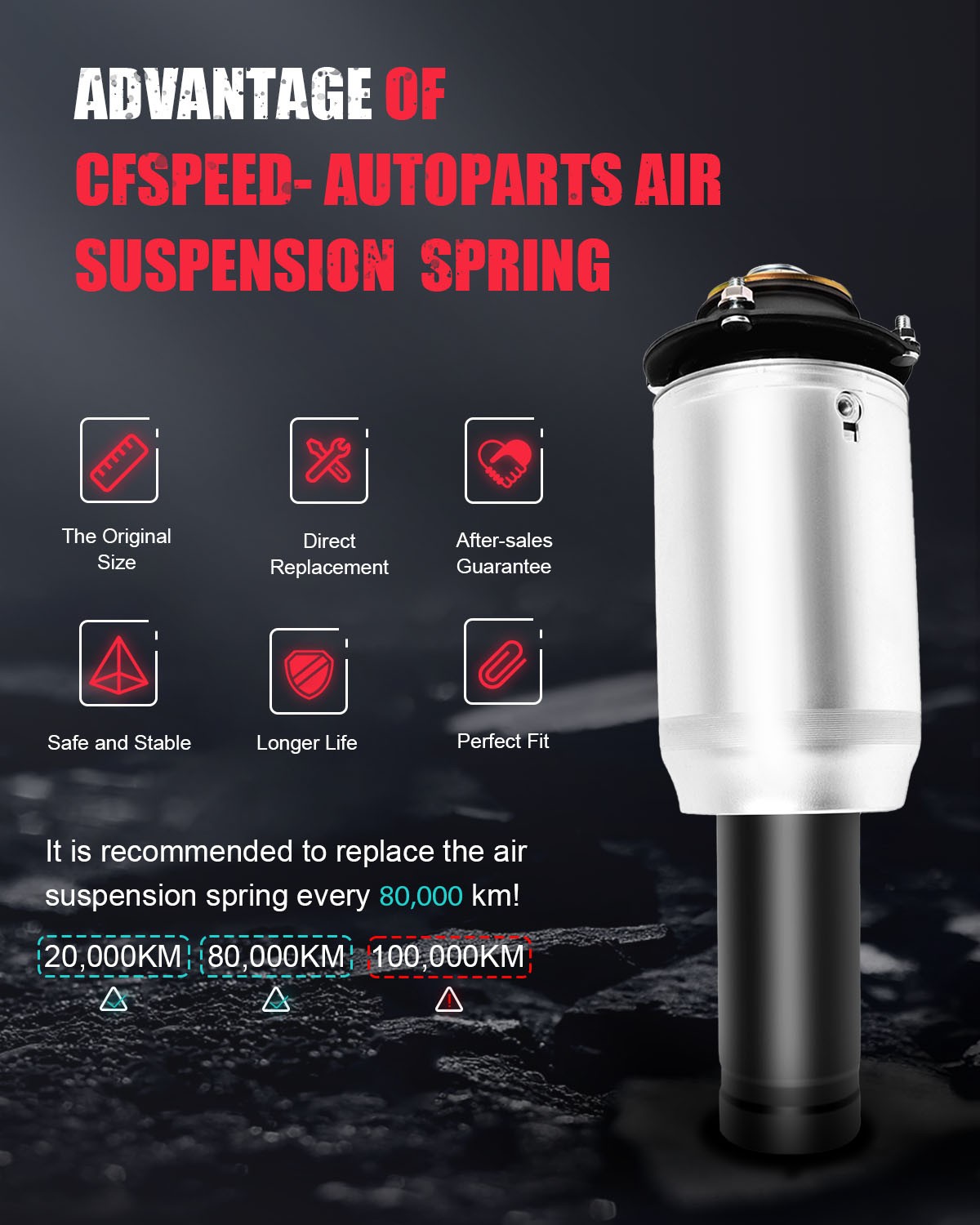 Front Left Air Suspension Spring For Bentley Continental GT Flying Spur Phaeton