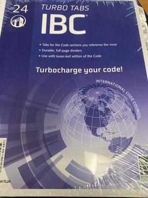 2024 IBC Turbo Tabs (Brand New for paperback Book by ICC)