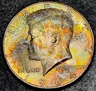 1964 D 50c 🌈GEM BU KENNEDY HALF DOLLAR  RAINBOW 🌈 TONING.