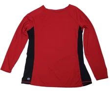L-RL LAUREN RALPH LAUREN L Top Base Layer Red/Black Crew Jersey Womens
