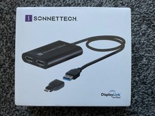 Sonnet DisplayLink Certified Dual DisplayPort Adapter for M1 Macs Boxed Display 