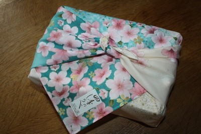 Furoshiki 風呂敷 Wickeltuch''Schönheit in Japan Mt. Fuji+Sakura Frühling''Lunchbox