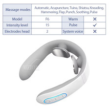 Smart Back Neck Massager with Heating TENS Pulse Cervical Muscle Massage Wireles