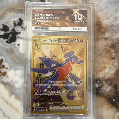 Ace 10 Cynthia's Garchomp EX 241/182 Pokemon Destined Rivals Perfect Subgrades