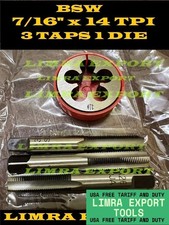 BSW LEFT HAND BRITISH STANDARD WHITWORTH TAP 14 TPI TAP DIE7/16" TAP AND DIE SET