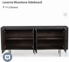 Renegade Furniture Laverne Bluestone Sideboard Black Stone Top Modern 4-Door — photo 5