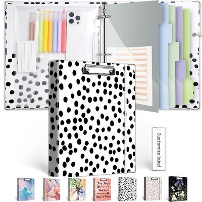 3 Ring Binder Organizer, 1 Inch Three 1in（Letter Size）, 05-polka Dot