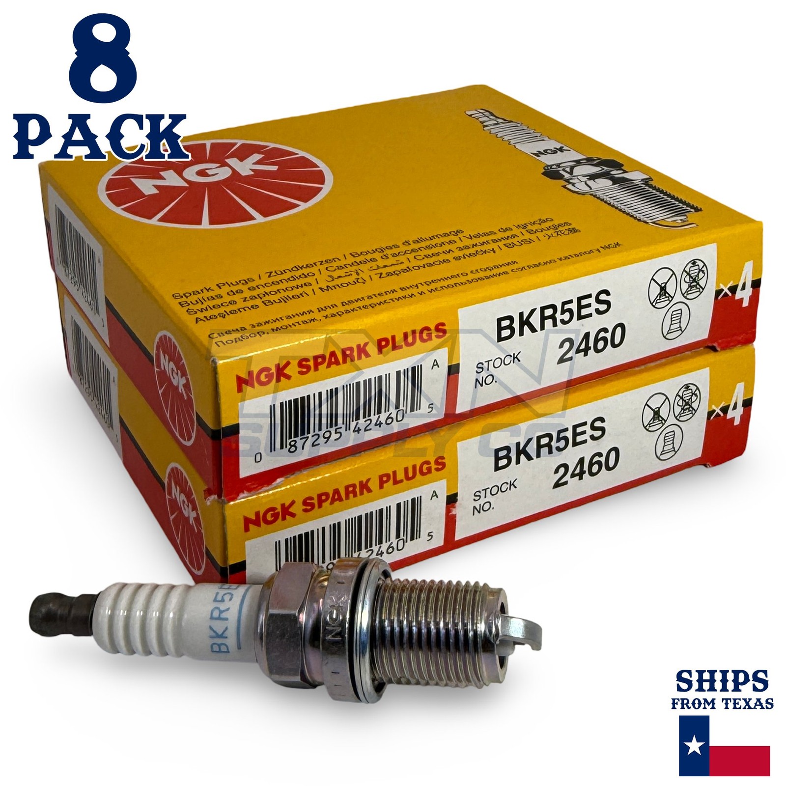 8 Pack NGK G-Power 2460 Spark Plugs BKR5ES