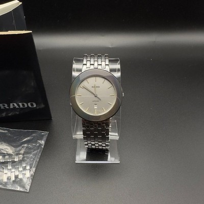 RADO DiaStar 152.0341.3 35mm White Dial White Date Quartz Men's Watch Vintage
