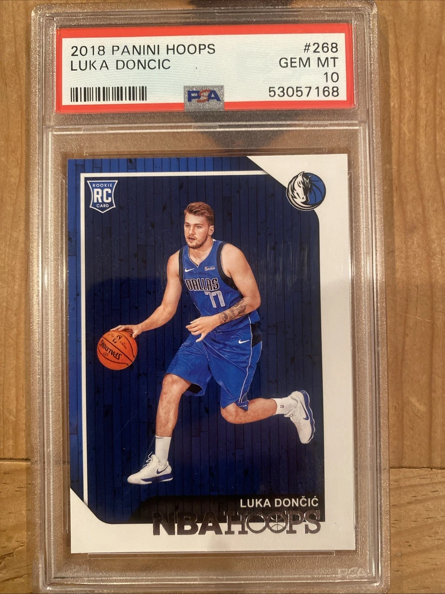 ルカ ドンチッチ Panini Hoops RC PSA 10 Amazon.com: Luka Doncic 2018 Hoops Basketball Rookie Card RC #268